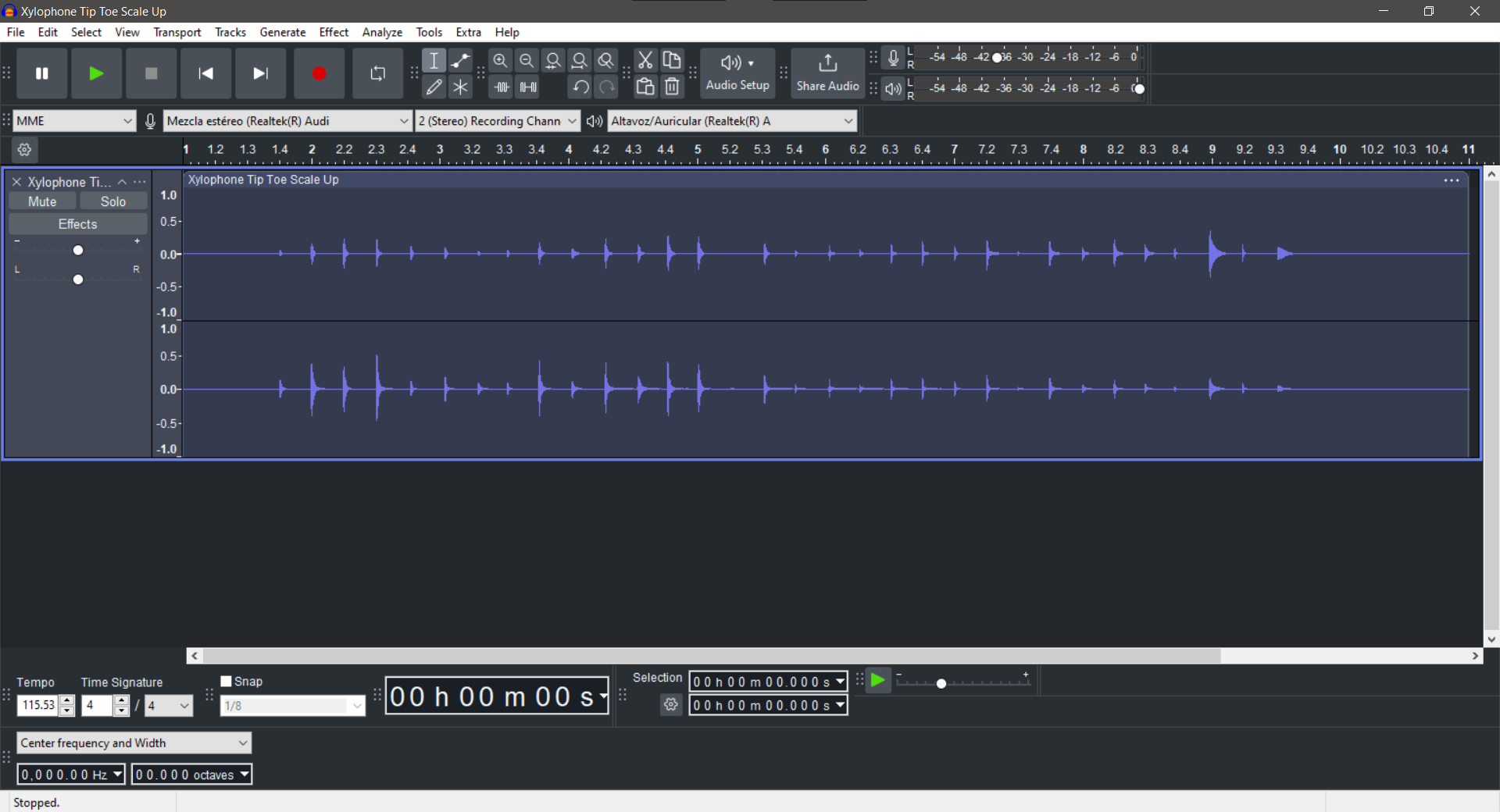 Archivo de audio cargado